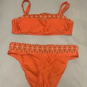 Xhilaration deep orange bikini set